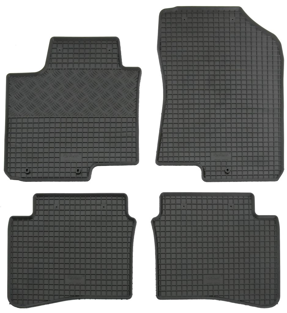 Gummifußmatten für Hyundai i20 II + III (2014-) + Bayon (2021-), 4-teilig