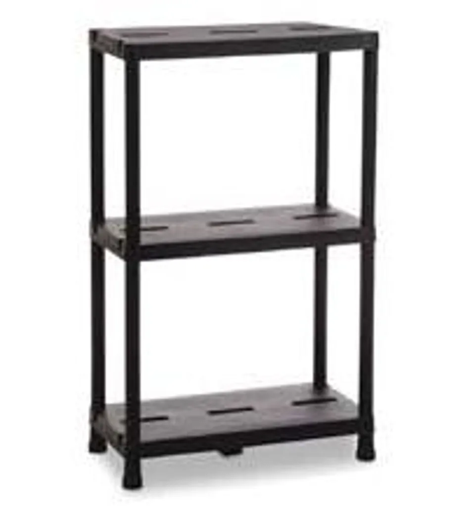 Étagère de bureau noire 3 étages - Rangement dossiers et archives 60x30x95 cm