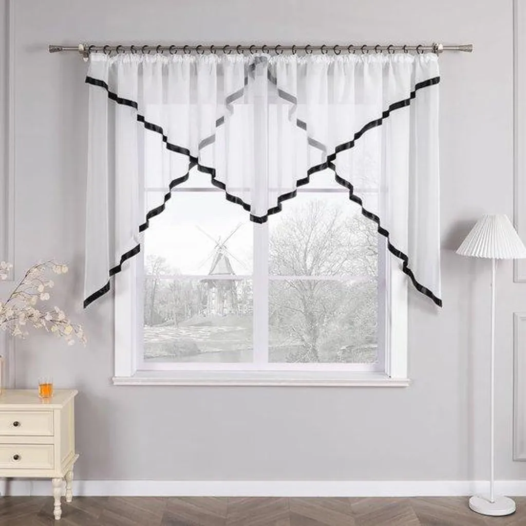 Rideaux fins transparents 145x300 cm - Idéal pour éclairer une pièce sombre