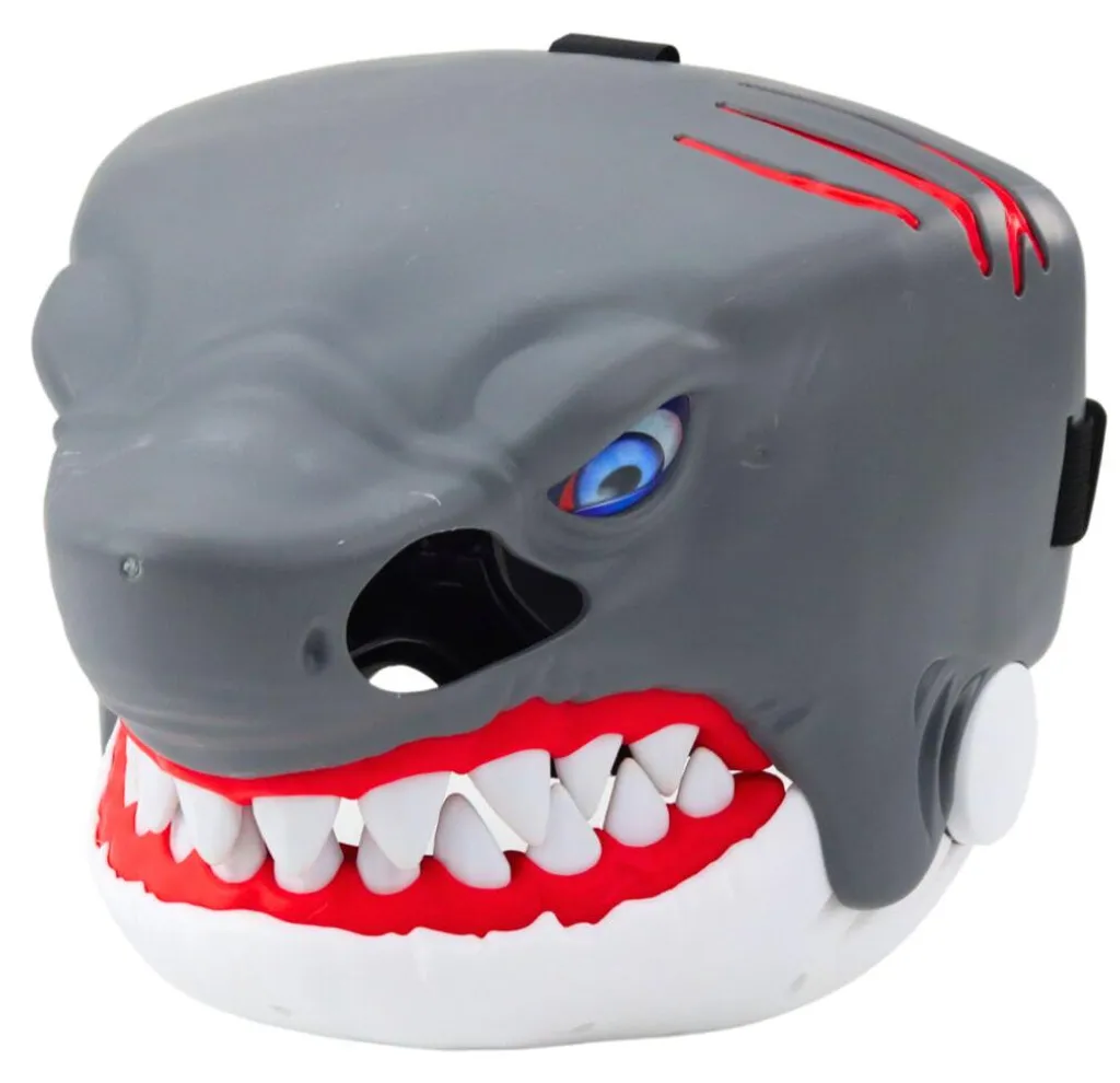 Masque de requin confortable et ajustable ne glisse pas sons et lumières