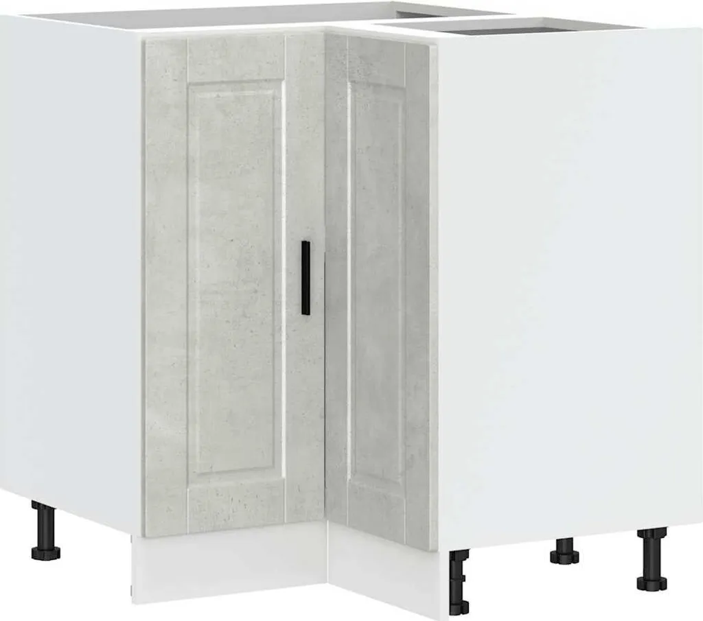 Base ad Angolo Cucina Porto Cemento Grigio - Mobile Angolare Robusto