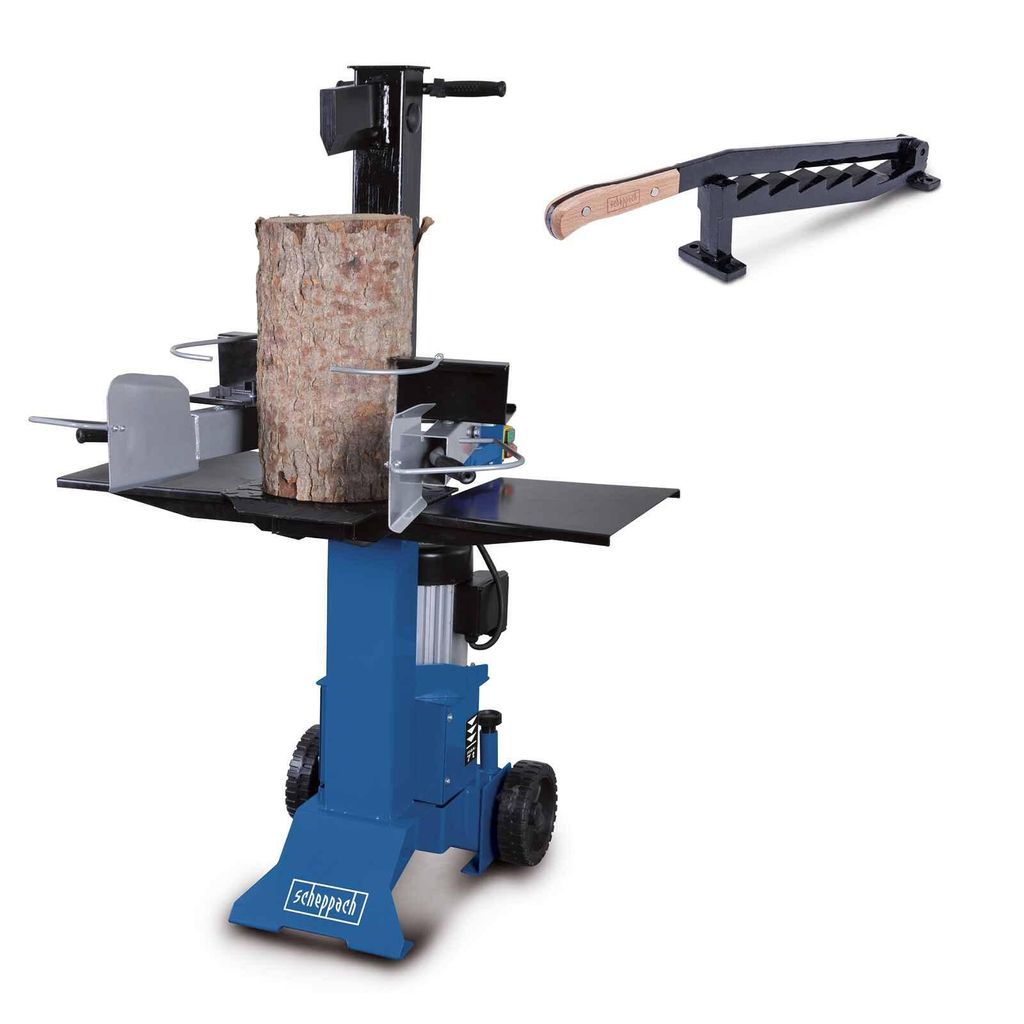 Scheppach Holzspalter stehend HL730 inkl. Spanmesser - 400V | 7t Spaltkraft | 2100W | Spalthub 495mm | Beidseitige Spaltgutablage