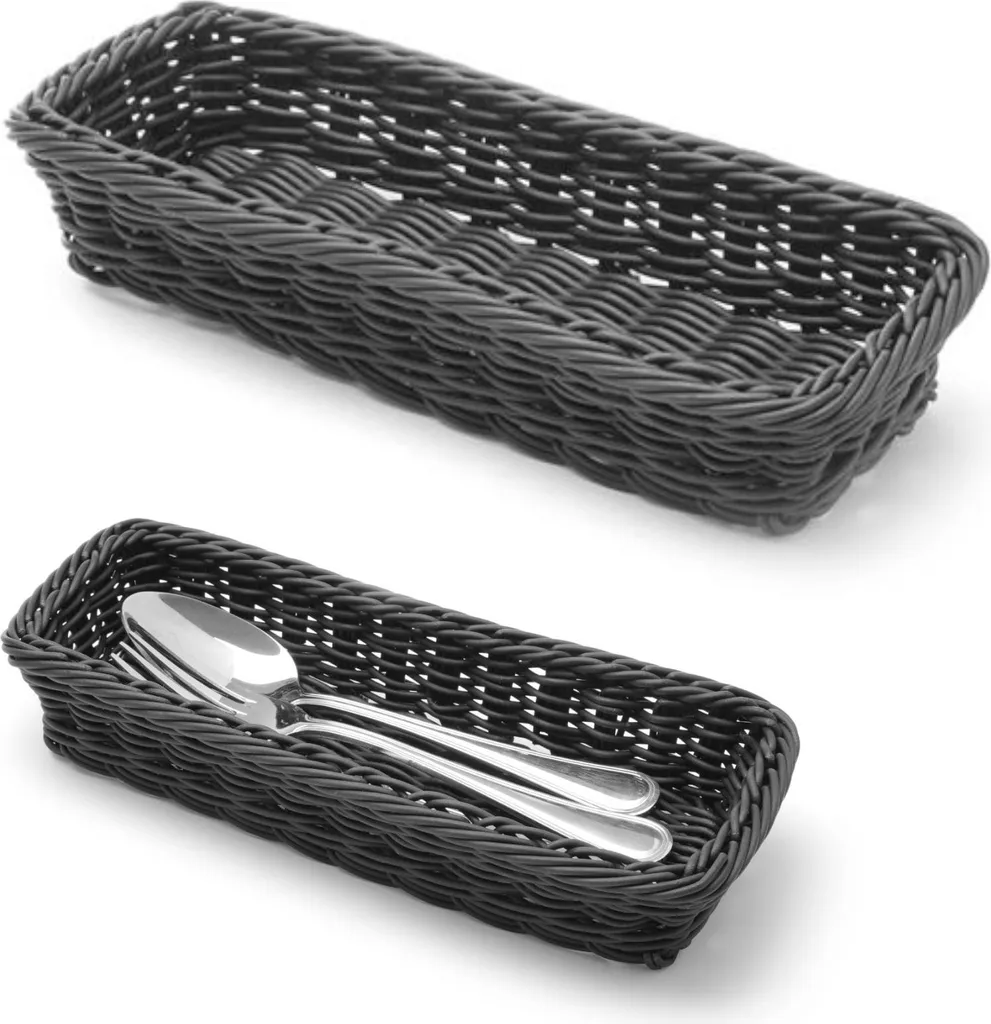 Range-couverts robuste HENDI noir 270x100mm en polymère résistant
