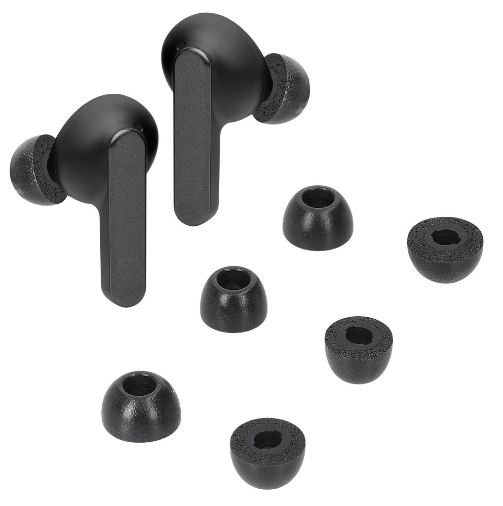 kwmobile 6x Aufsätze für JBL Live Pro 2 TWS Ersatz Ohrstöpsel - 3 Größen - Ear Tips für In-Ear Kopfhörer - Zubehör Ersatzpolster in Schwarz