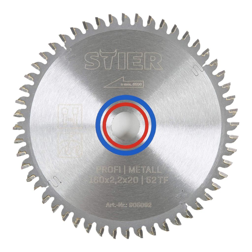 STIER Kreissägeblatt Profi Metall, 160 x 2,2 x 20mm, -5° Produktbild 