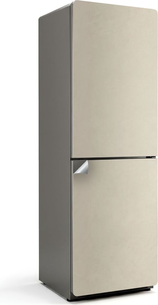 Farbe Beige – Kühlschrank Aufkleber – Klebefolie Kühlschrank – Kühlschrank Nachbildung – Kühlschrankfolie selbstklebend – Küchen Nac...