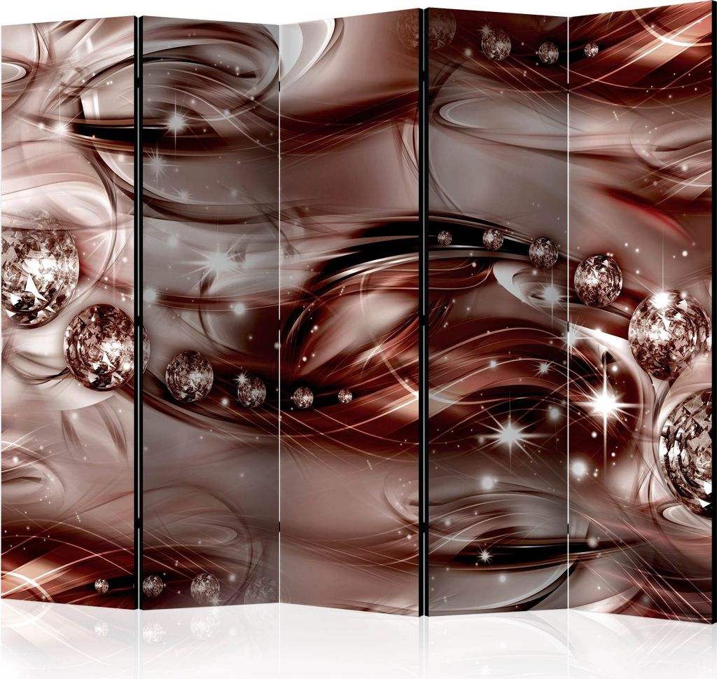 Akusticher Raumteiler Abstrakt Foto Paravent 225x172 cm beidseitig auf Vlies-Leinwand bedruckt Akustikschaum Trennwand Spanische Wand Sichtschutz H...