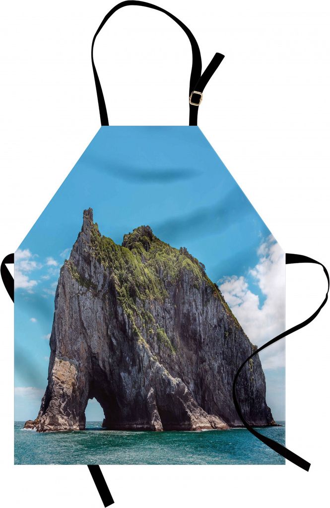 ABAKUHAUS Strand Kochschürze, Berühmter Elefant-Form-Felsen mit dem großartigen Loch in der Bucht von Inseln Nz Cavern Friedlich, Höhenverstell...