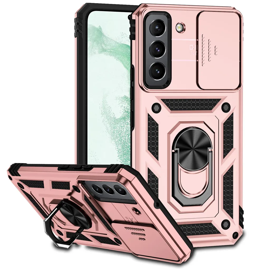 Custodia Antiurto Samsung S22 Plus 5G - Rosa con Cover Fotocamera