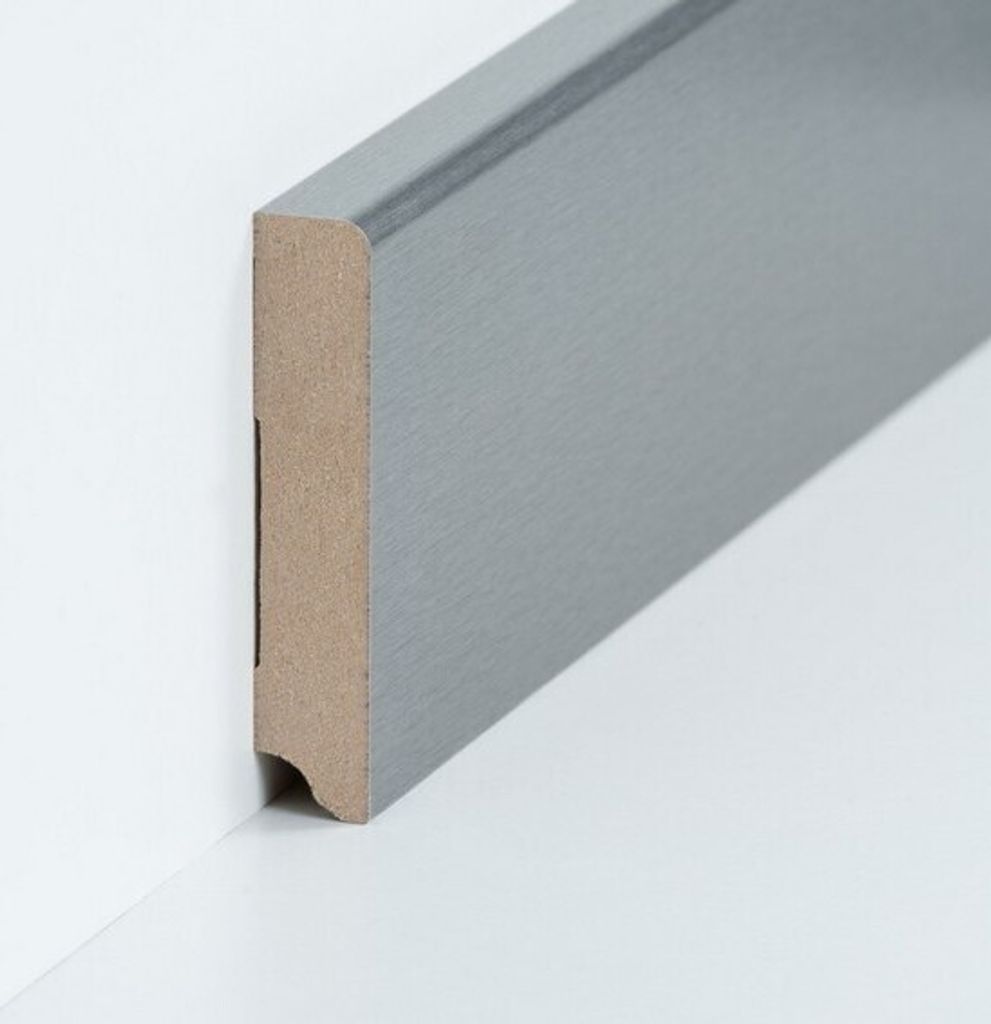 Sockelleiste MDF 19 x 96 x 2500 mm Silber zum Kleben, Produktbild 
