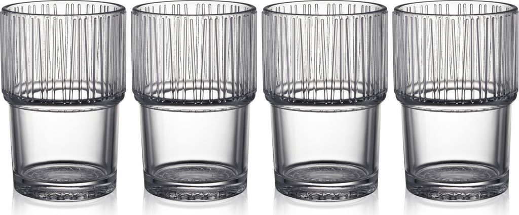 Bitz Kusintha Caféglas klar 380ml 4er Set