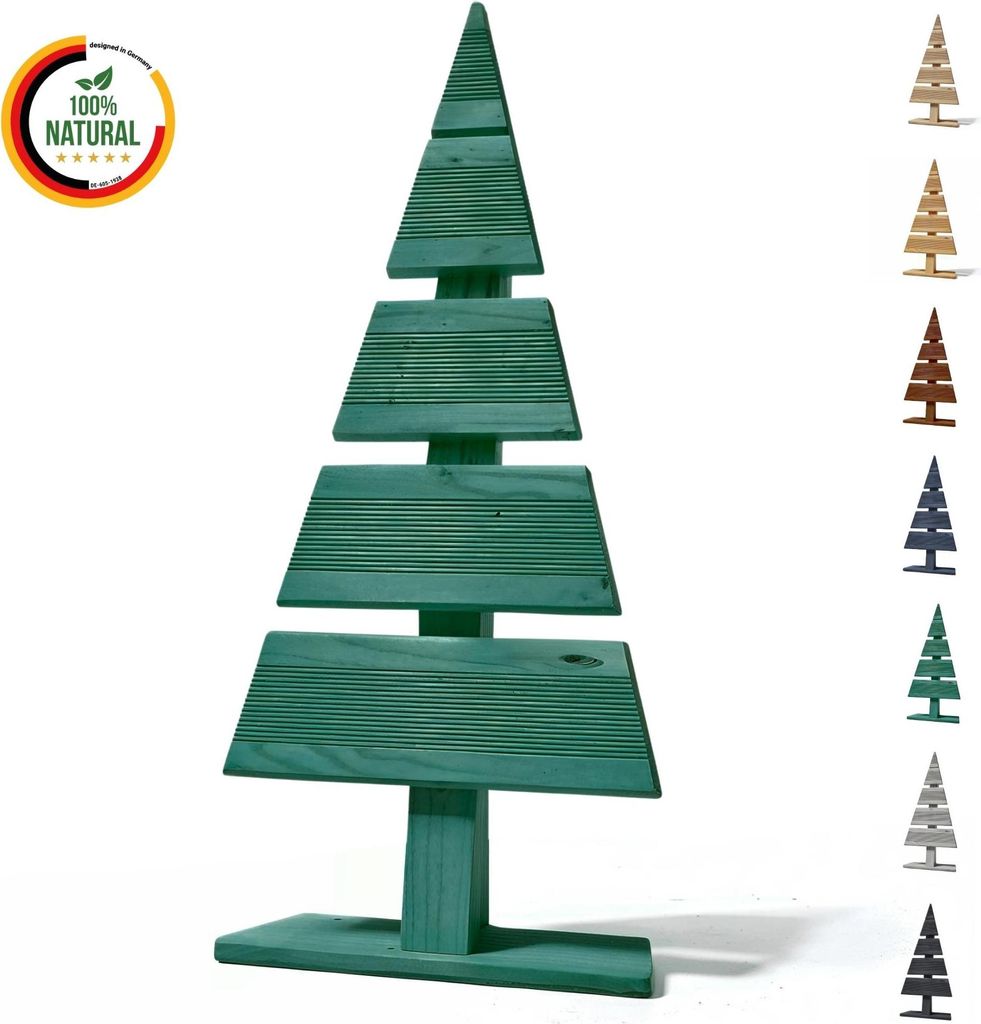 Floranica Weihnachtsdekoration 60 cm Holz-Weihnachtsbaum Handgefertigt Grün