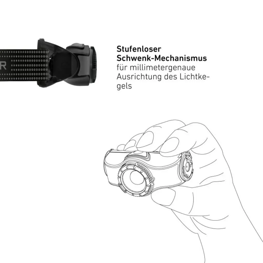 Torche bandeau LED Lenser MH3 ajustable en polycarbonate résistant IP54