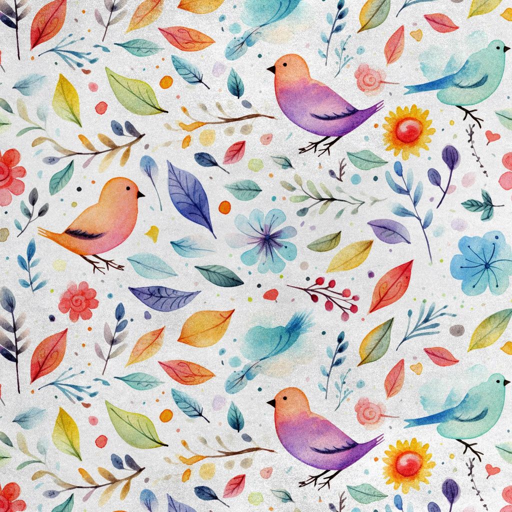 Royal Samt Stoff Polyester Zum Nähen - Motiv Vögel - RDX2747