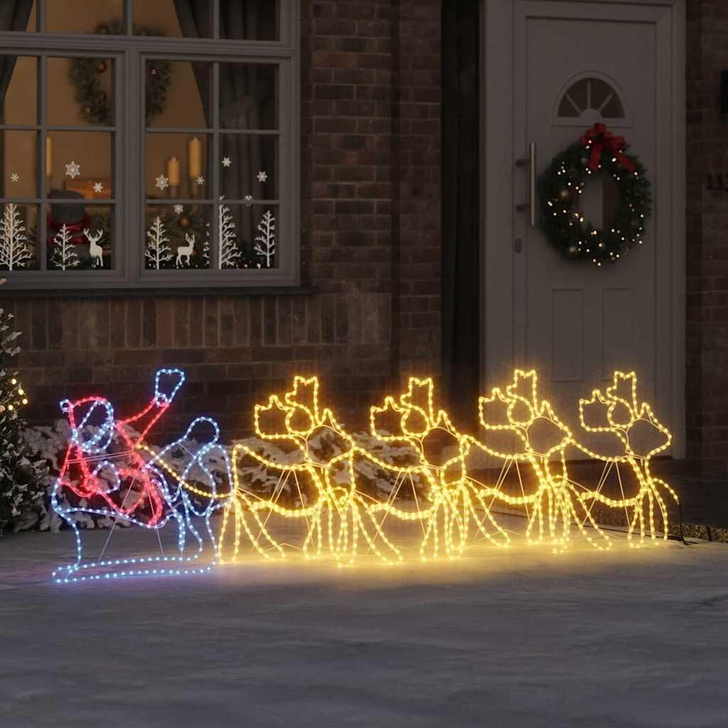 "Schlussverkauf" Weihnachtsdekoration mit 1224 LEDs Mehrfarbig 69x79 cm PVC C13124