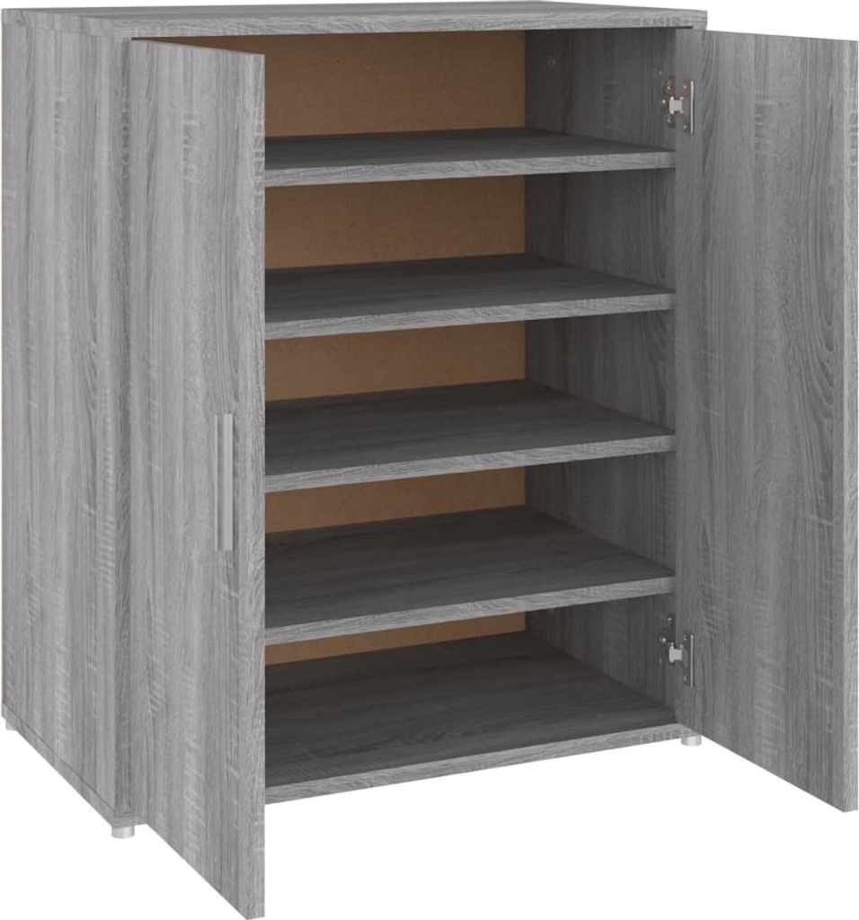 vidaXL Botník Grey Sonoma 60x35x70 cm Dřevěný materiál Obrázek produktu 