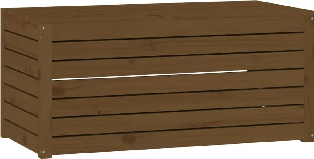 Offerta Baule Giardino 101cm Legno Pino Massiccio Marrone Miele
