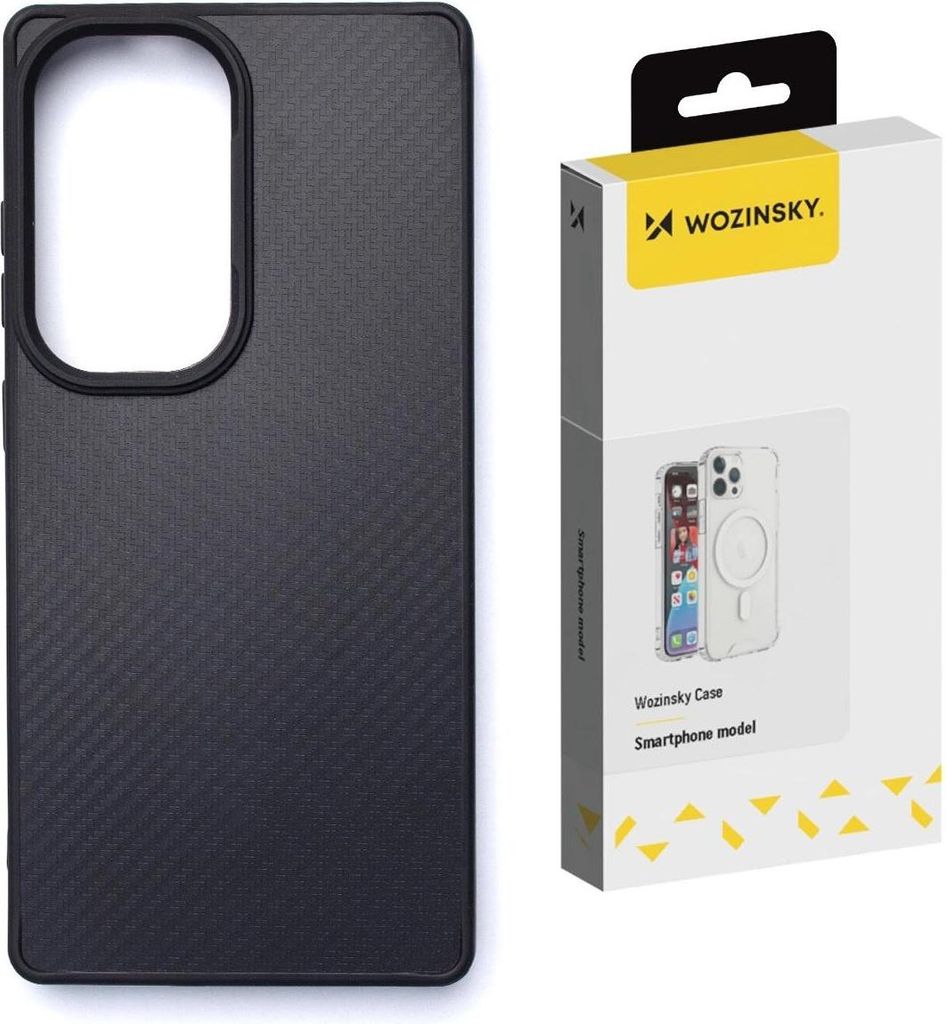 Wozinsky Carbon Fiber Case mit MagSafe für Samsung Galaxy S25+ - Schwarz