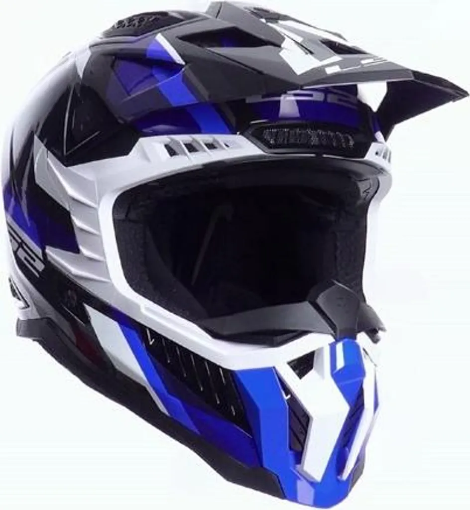 Casque intégral de cross LS2 MX703 X-Force Phantom bleu blanc M