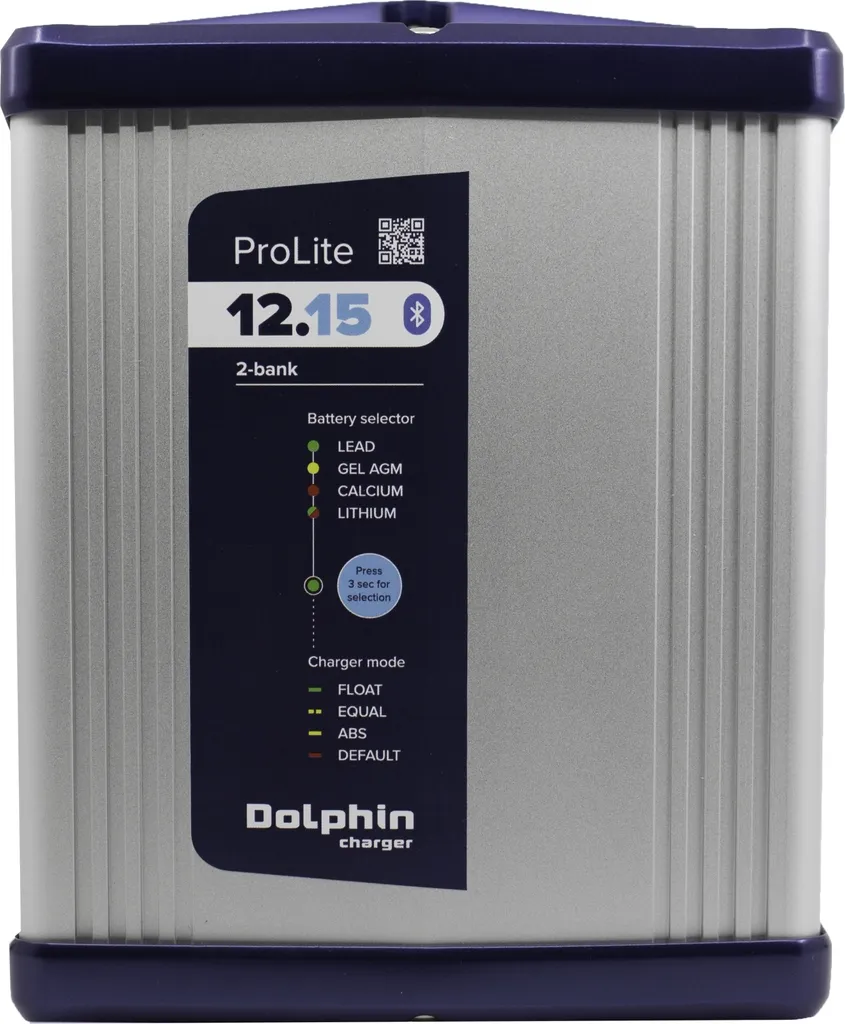 Chargeur de batterie Dolphin Prolite 15A IP65 étanche via App Mobile