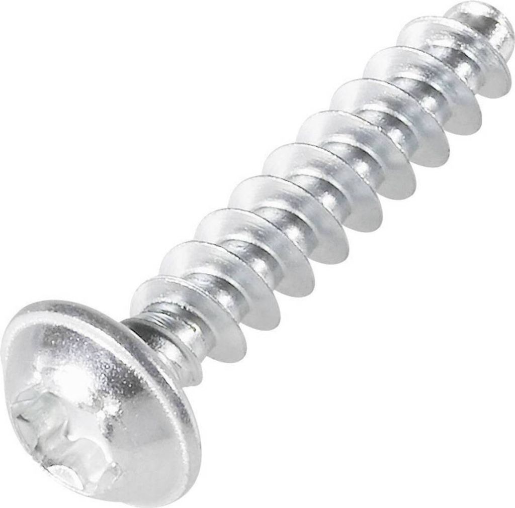 TOOLCRAFT 88202 Kunststofffurchende Schraube 2.2 mm 6 mm T-Profil Stahl verzinkt 100 St.