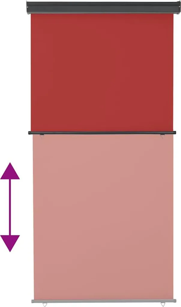 Tenda Privacy Balcone vidaXL 125x250 Rosso | Montaggio Rapido - 4