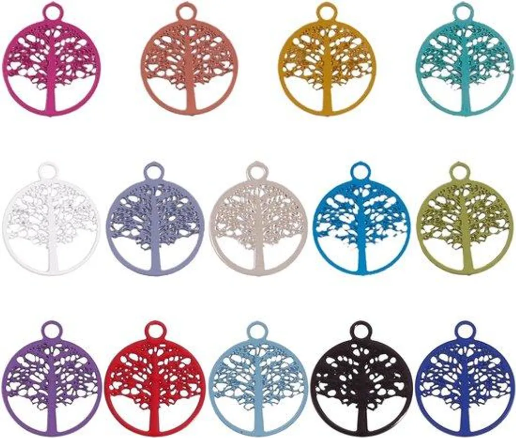 Connecteurs bijoux anti-ternissement acier inoxydable arc-en-ciel 20x
