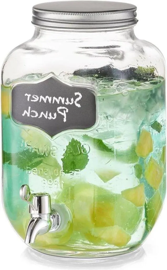 Fontaine à eau en verre 3,8 Litres avec socle robuste pour la cuisine