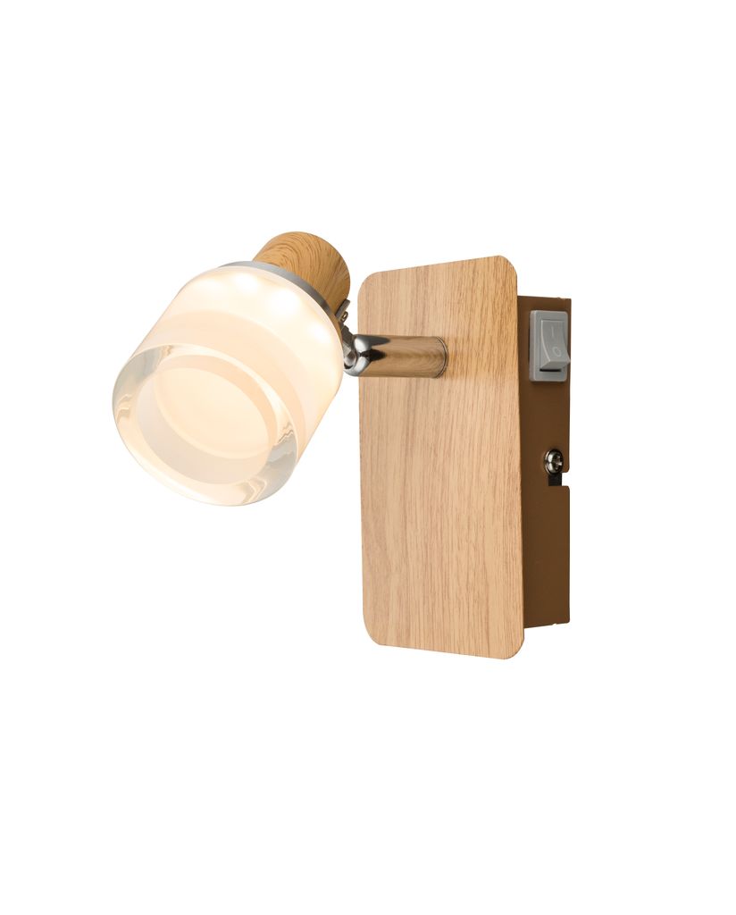 Globo Alonis Strahler Holz Braun, 1xLED; 56000-1