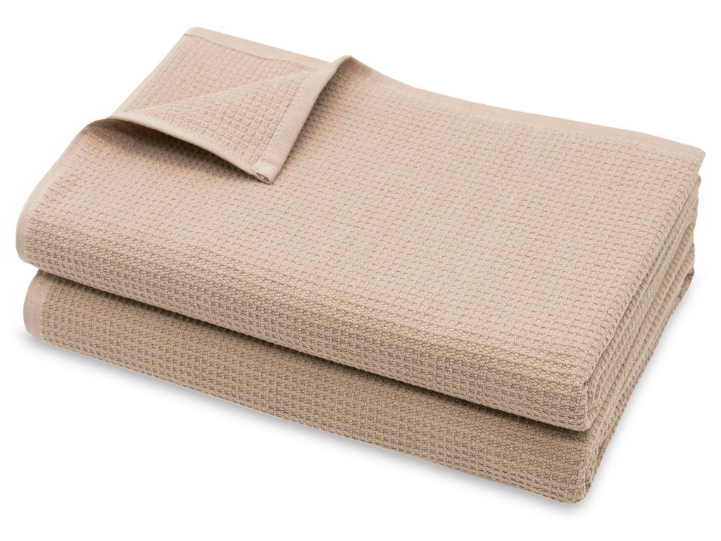 2er Set Saunatücher Waffelpique, 70x180 cm, 100% Baumwolle, Produktbild 