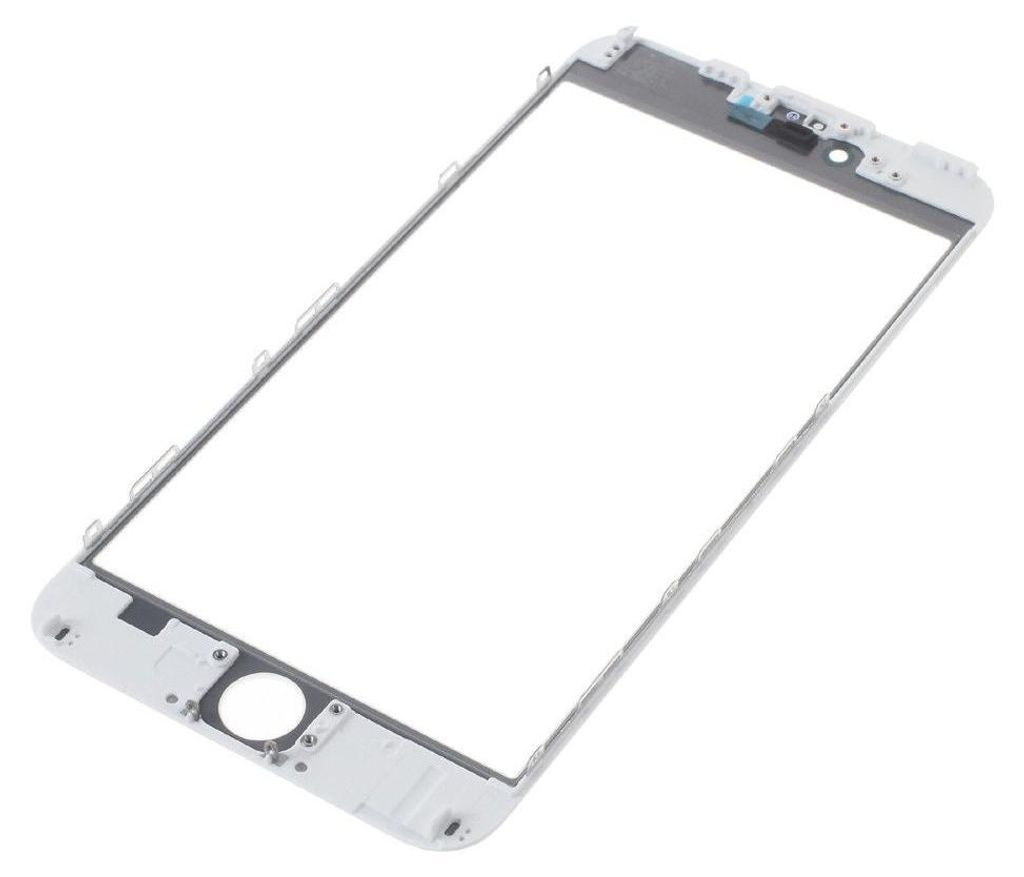 Glaslinse für iPhone 6 Plus auf Rahmen mit OCA-Schicht, kaltgepresst, weiß, 3 in 1