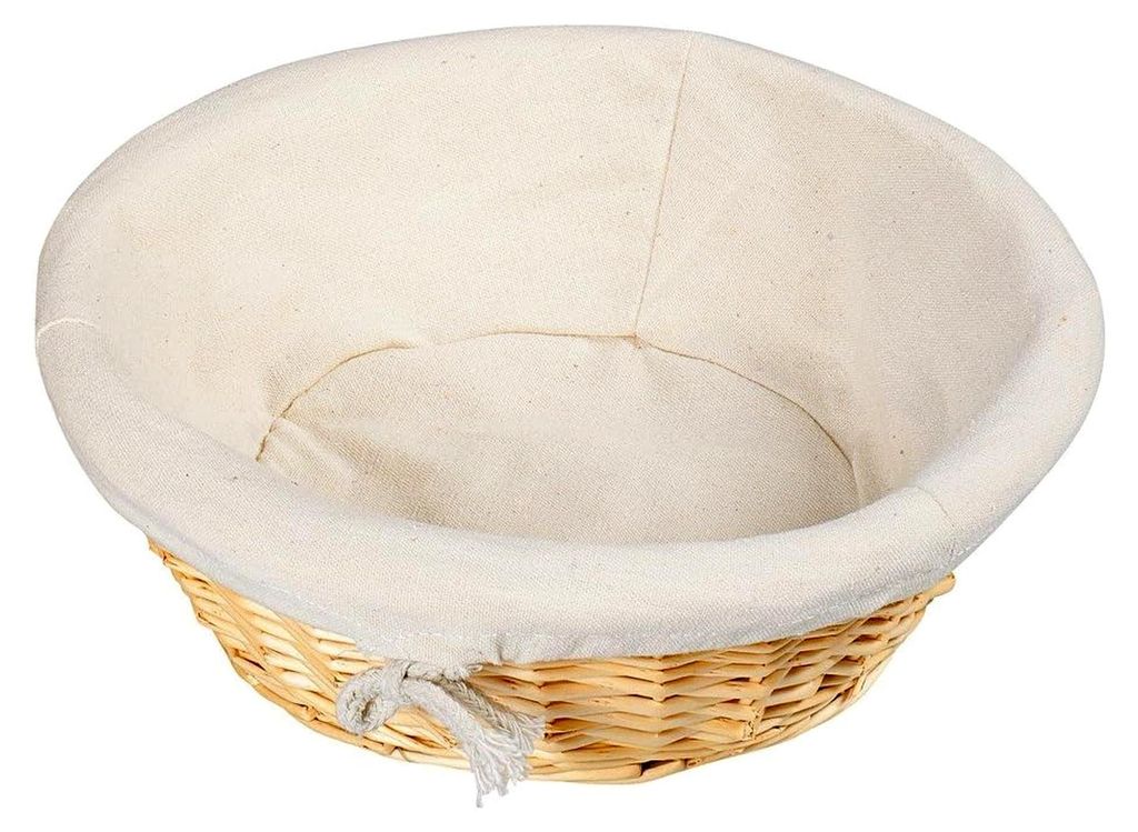 Brotkorb hell rd.23cm m.Stoff