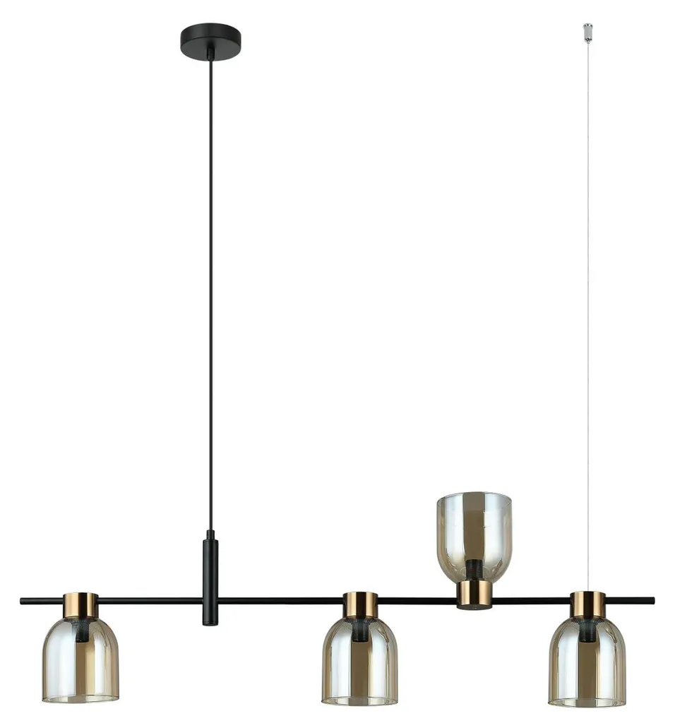Suspension de Salle à Manger Italux SERVIO 4 Lampes pour Table de Repas