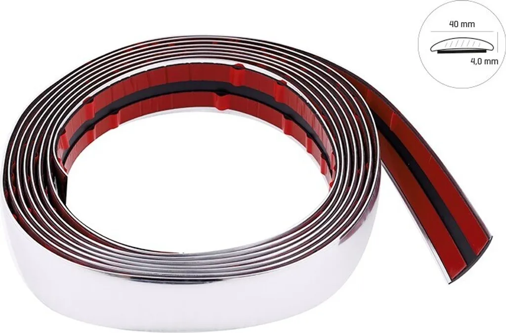 Nastro Decorativo Cromo 40mm x 5m: Finitura Professionale per Auto e Casa