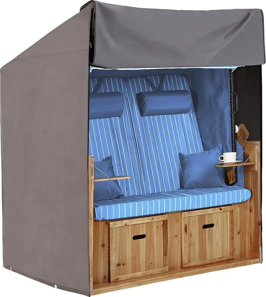 Bâche de protection panier suspendu taupe - Housse fauteuil œuf jardin