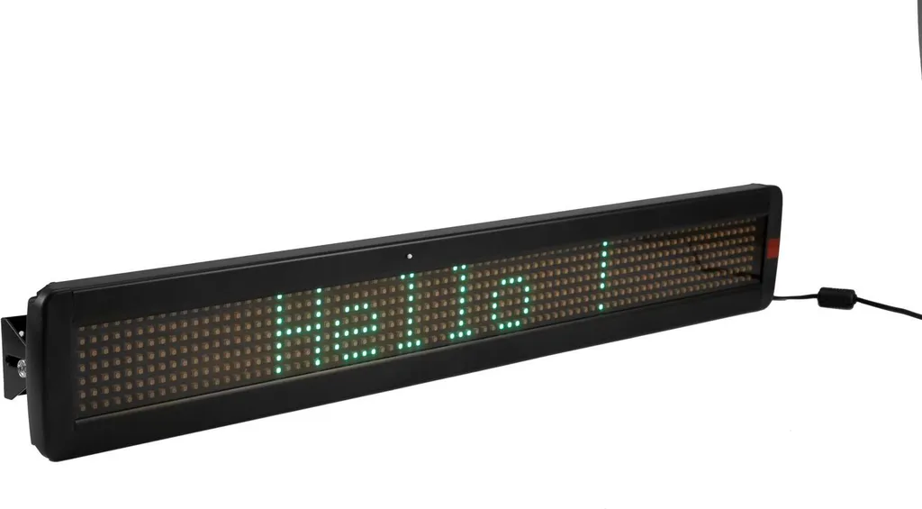 Enseigne lumineuse LED défilante ESN 7x80 avec programmation USB LAN