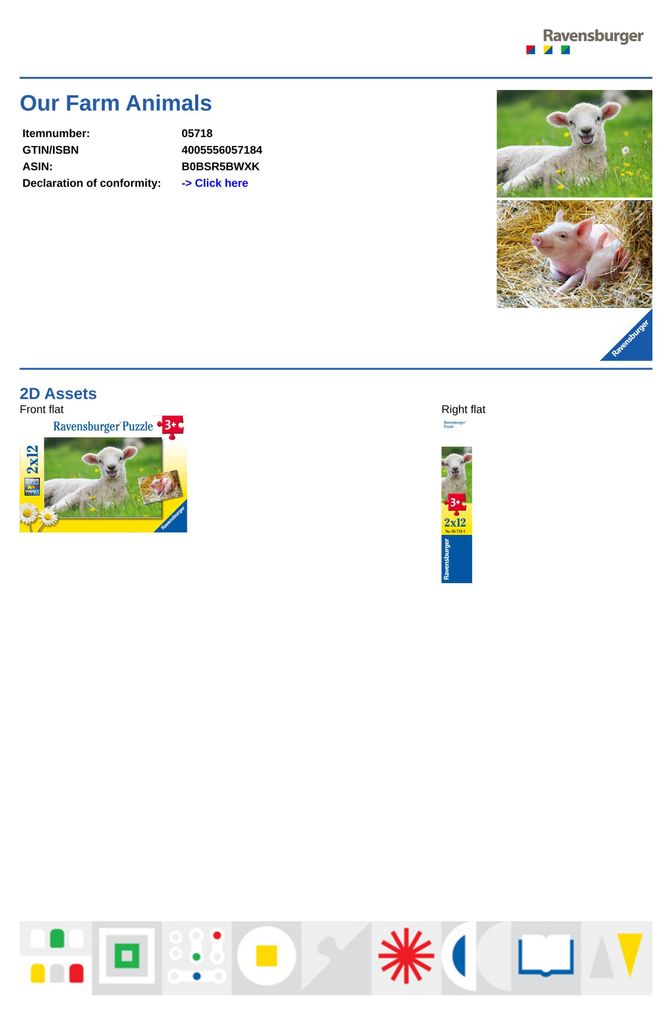 Unsere Bauernhoftiere Ravensburger 05718 Produktbild 