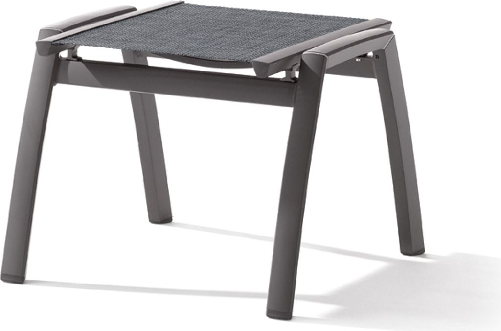 Sieger Trento Hocker Aluminium/Textilene Eisengrau/Silbergrau