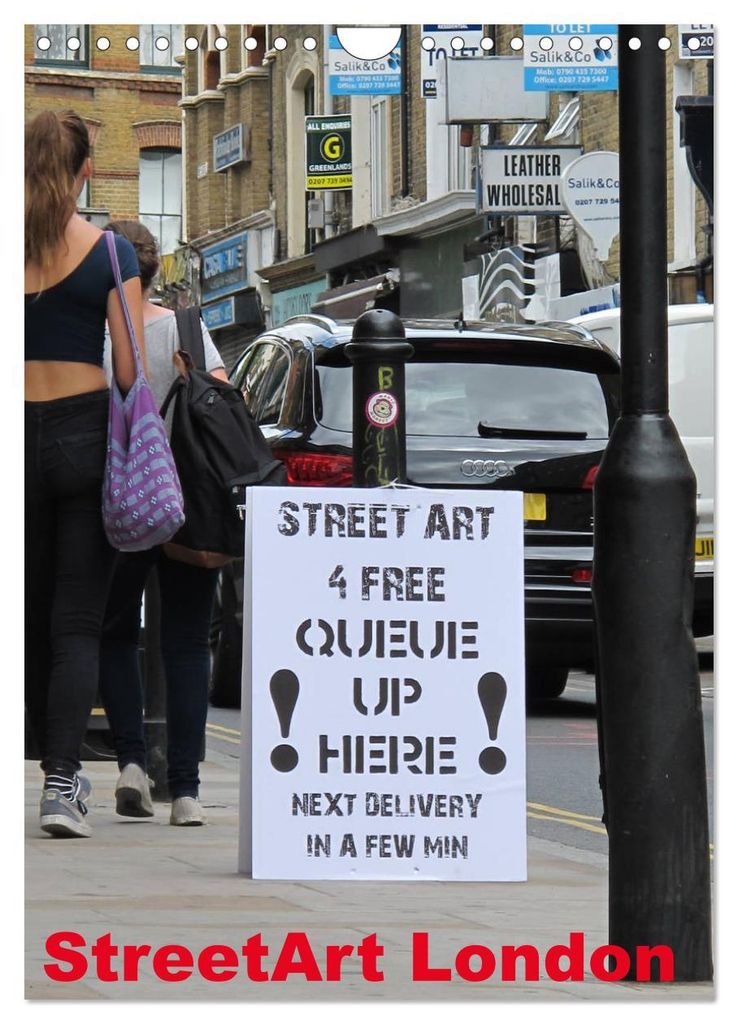 StreetArt London (Wandkalender 2027 DIN A4 hoch), CALVENDO Monatskalender