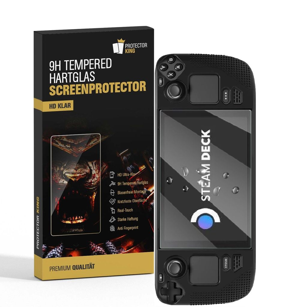 1x 9H Panzerglas für Valve Steam Deck Oled 3D KLAR Displayschutz Panzerfolie Schutzfolie Hartglas Schutzglas echtes Tempered Glass Screen-Protector