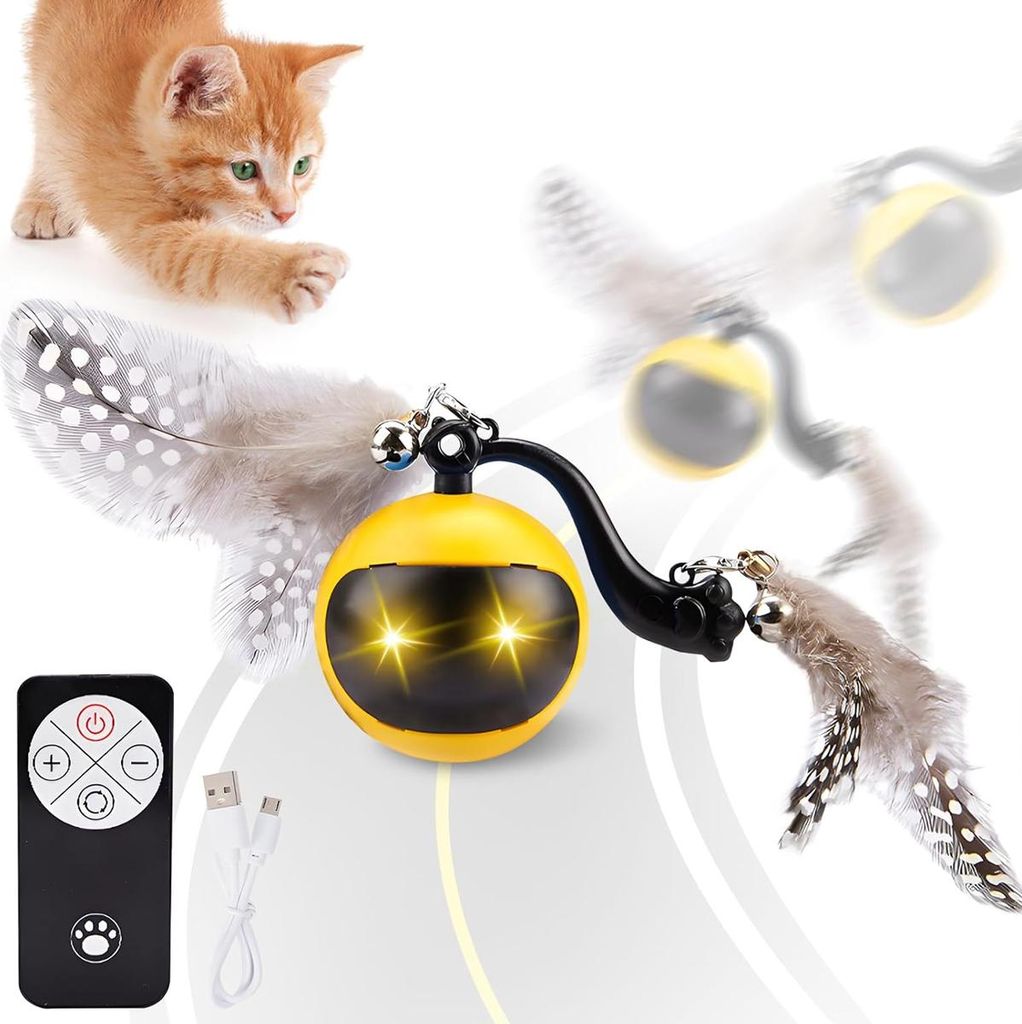 Cat toys, removable cat toys with feathers, interactive toys for cats