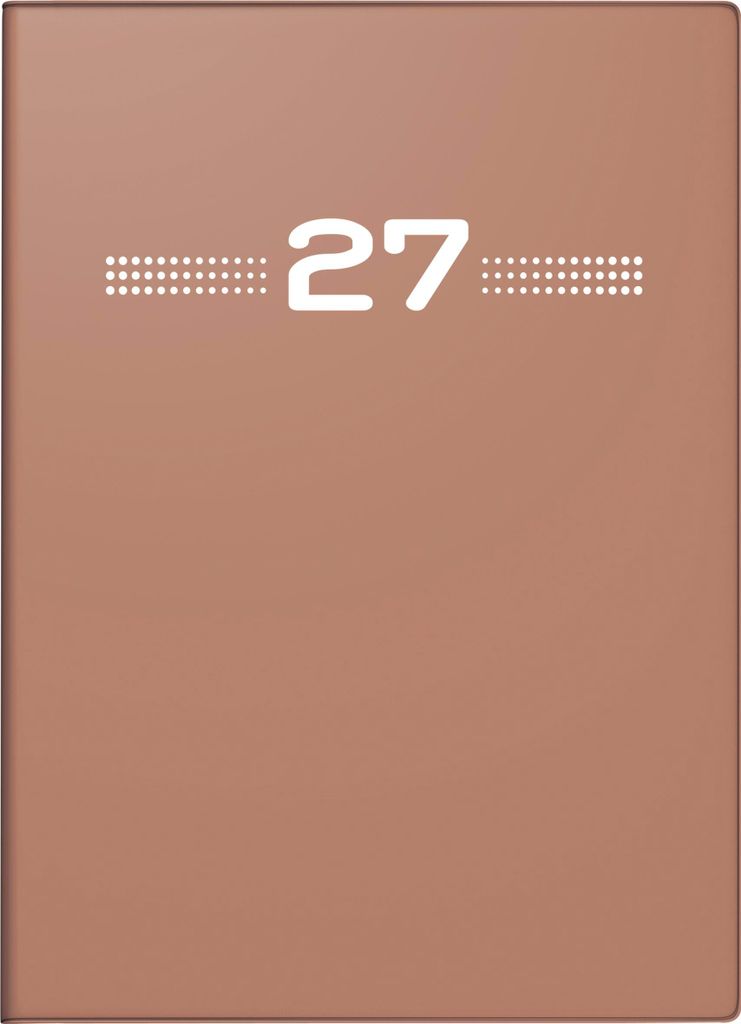 Taschenkalender Perfect/Technik I 10x14cm 1 Woche/2 Seiten Kunststoff-Einband caramel 2027