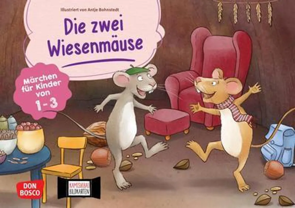 Les deux souris des champs : Jeu de cartes Kamishibai illustrées