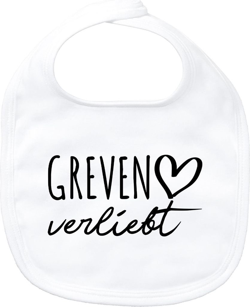 Huuraa Baby Lätzchen Greven verliebt White Klettverschluss Baumwolle Latz Geschenkidee