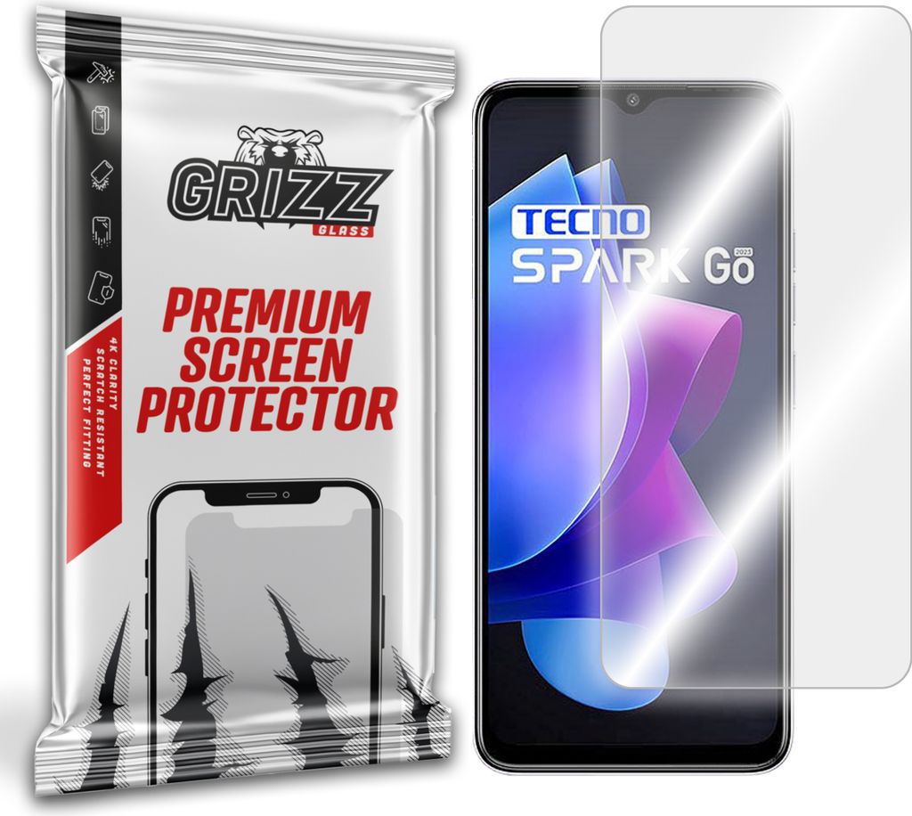 Hybrierglas GrizzGlass HybridGlass für Tecno Spark Go 2023 Produktbild 