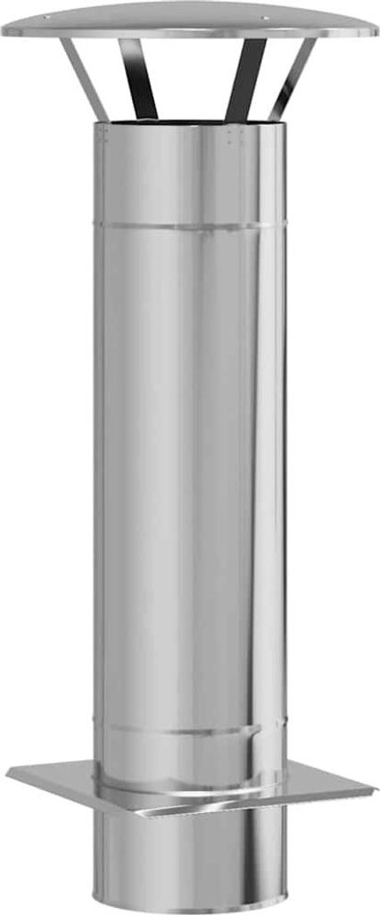 SYFAX Kaminverlängerung Silber 35 x 35 x 82 cm Edelstahl