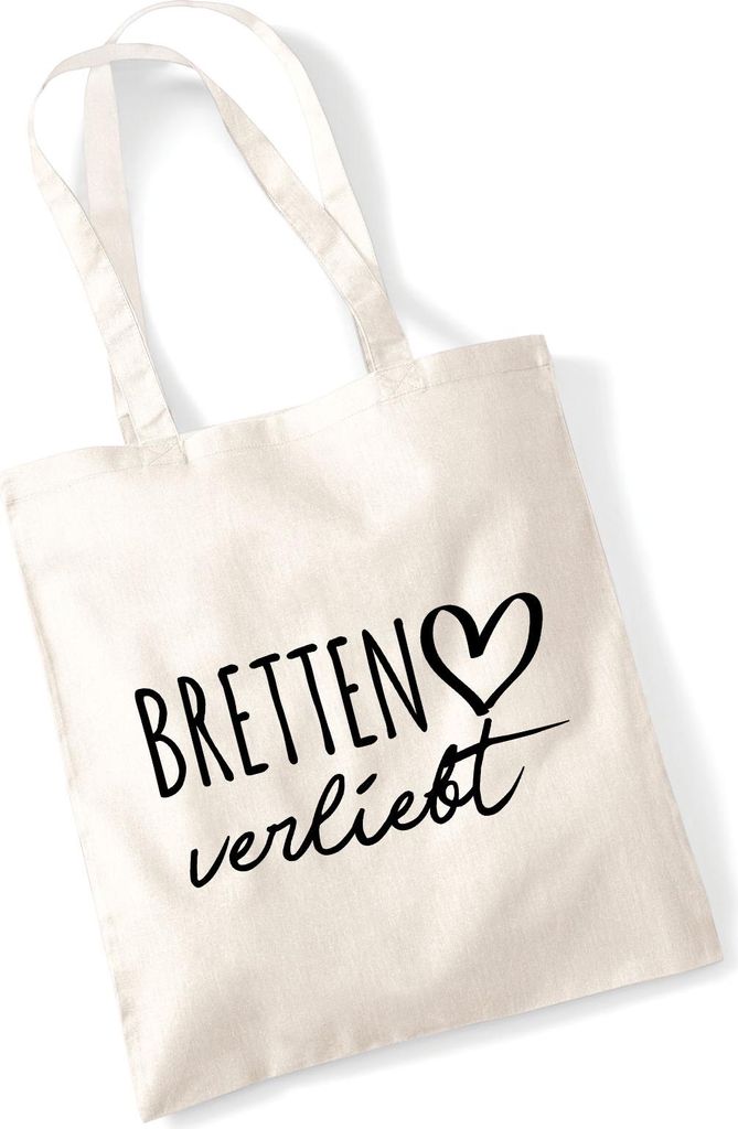 Huuraa Jutebeutel Bretten verliebt 10 Liter Natural Baumwolle Tasche Geschenkidee