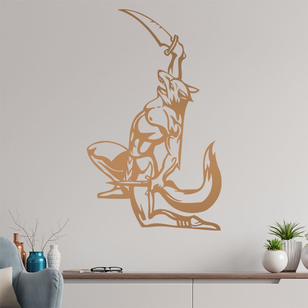 Fantasy Krieger Wandtattoo in 6 Größen - Wandaufkleber Wall Sticker - Dekoration, Küche, Wohnzimmer, Schlafzimmer, Badezimmer