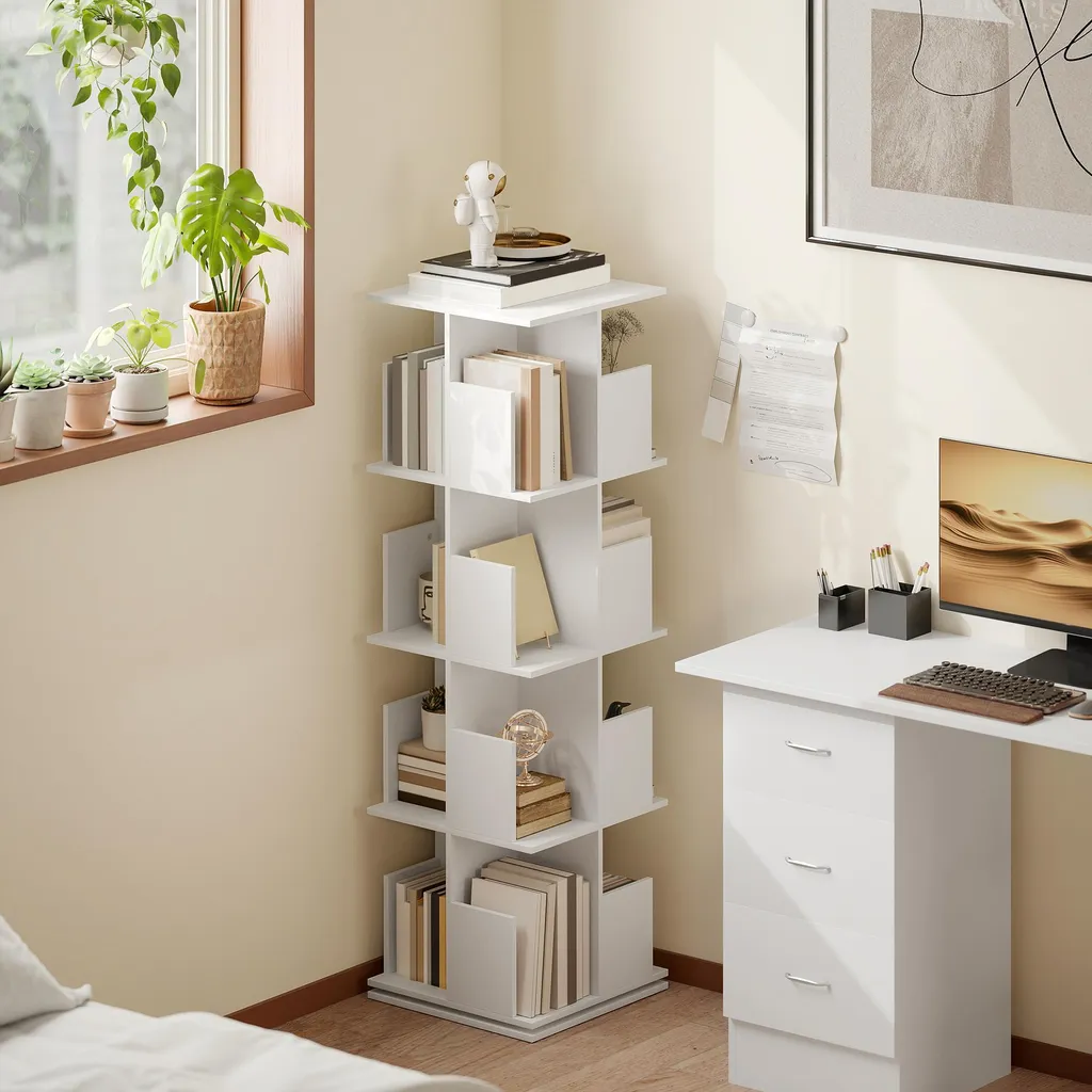 Bibliothèque rotative gain de place 16 cases pour optimiser vos angles - 4