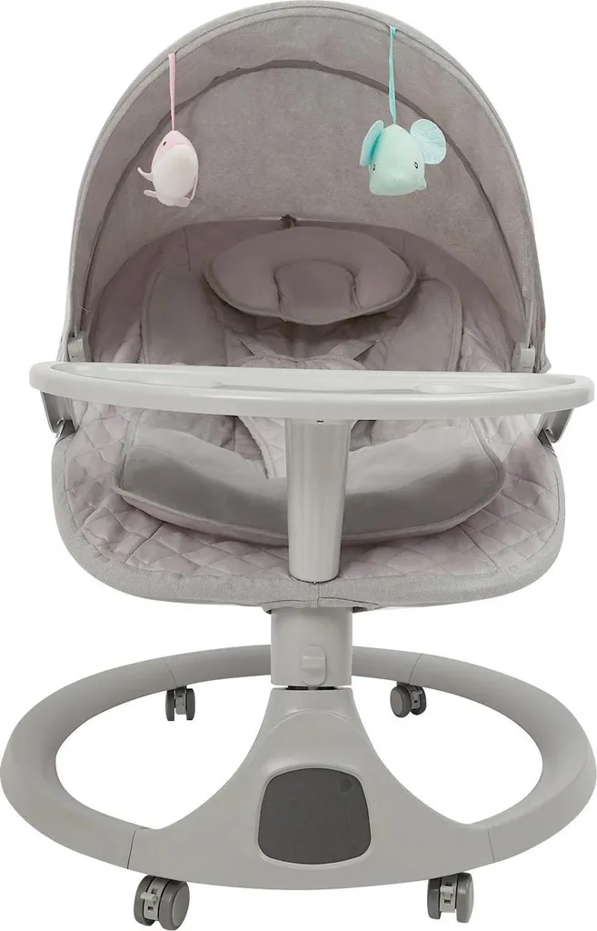 Balançoire électrique bébé grise 5 vitesses et Bluetooth 0-18 mois - 3